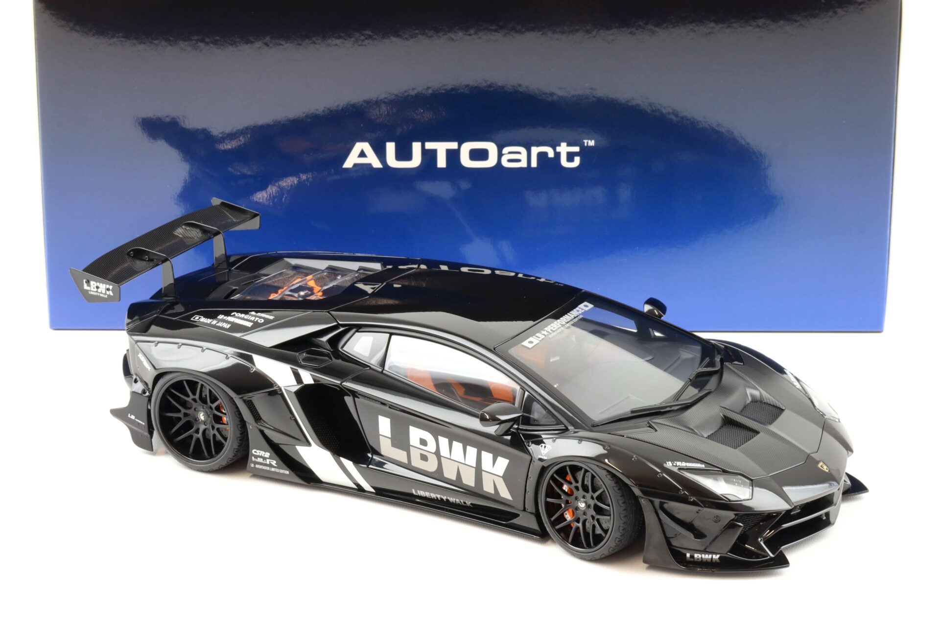 1:18 AUTOart Liberty Walk LB-WORKS Lamborghini Aventador LBWK Livery black 79244