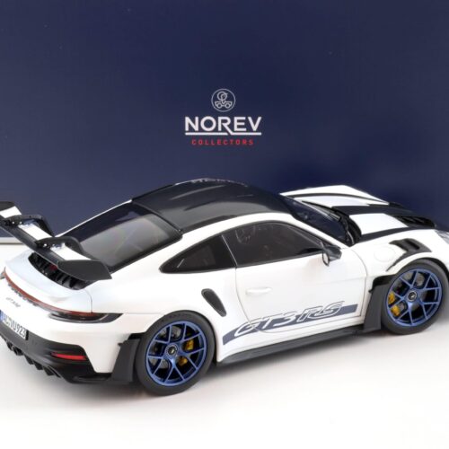 1:18 Norev Porsche 911 (992) GT3 RS Weissach Package 2022 white/ indigo blue 187353