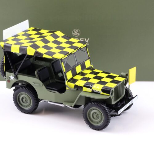 1:18 Norev Jeep Willys Army 1944 Follow Me green/ yellow - Limited 200 pcs.