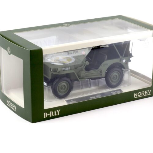 1:18 Norev Jeep Willys Army 1944 1st Div Inf HQ green - Limited 200 pcs.