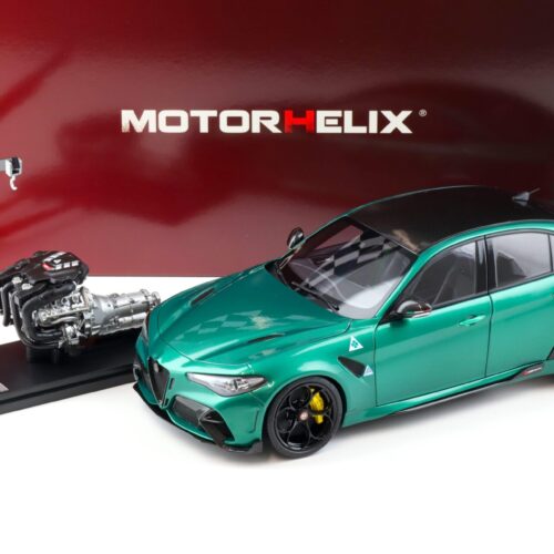 1:18 Motorhelix Alfa Romeo Giulia GTA Montreal green + engine Die-Cast M89002