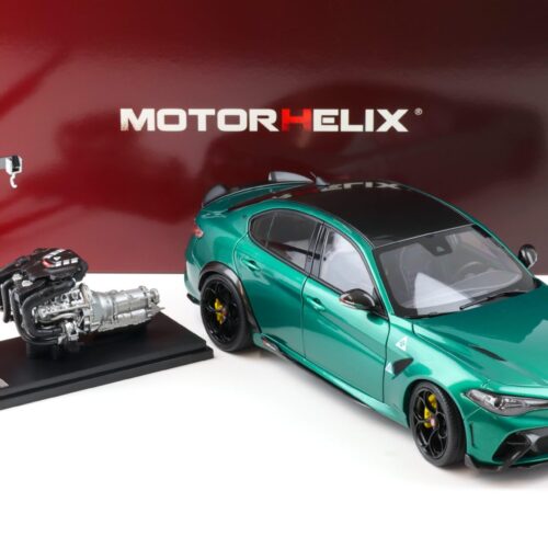 1:18 Motorhelix Alfa Romeo Giulia GTA Montreal green + engine Die-Cast M89002