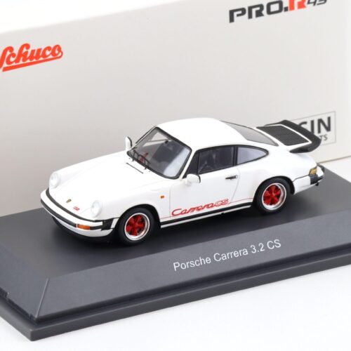 1:43 Schuco PRO.R43 Porsche 911 Carrera 3.2 CS Coupe white/ red