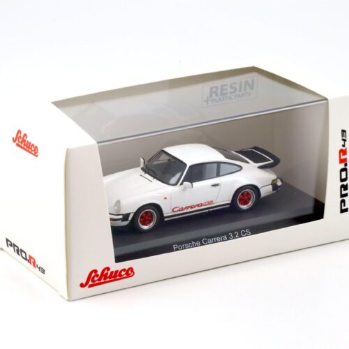 1:43 Schuco PRO.R43 Porsche 911 Carrera 3.2 CS Coupe white/ red