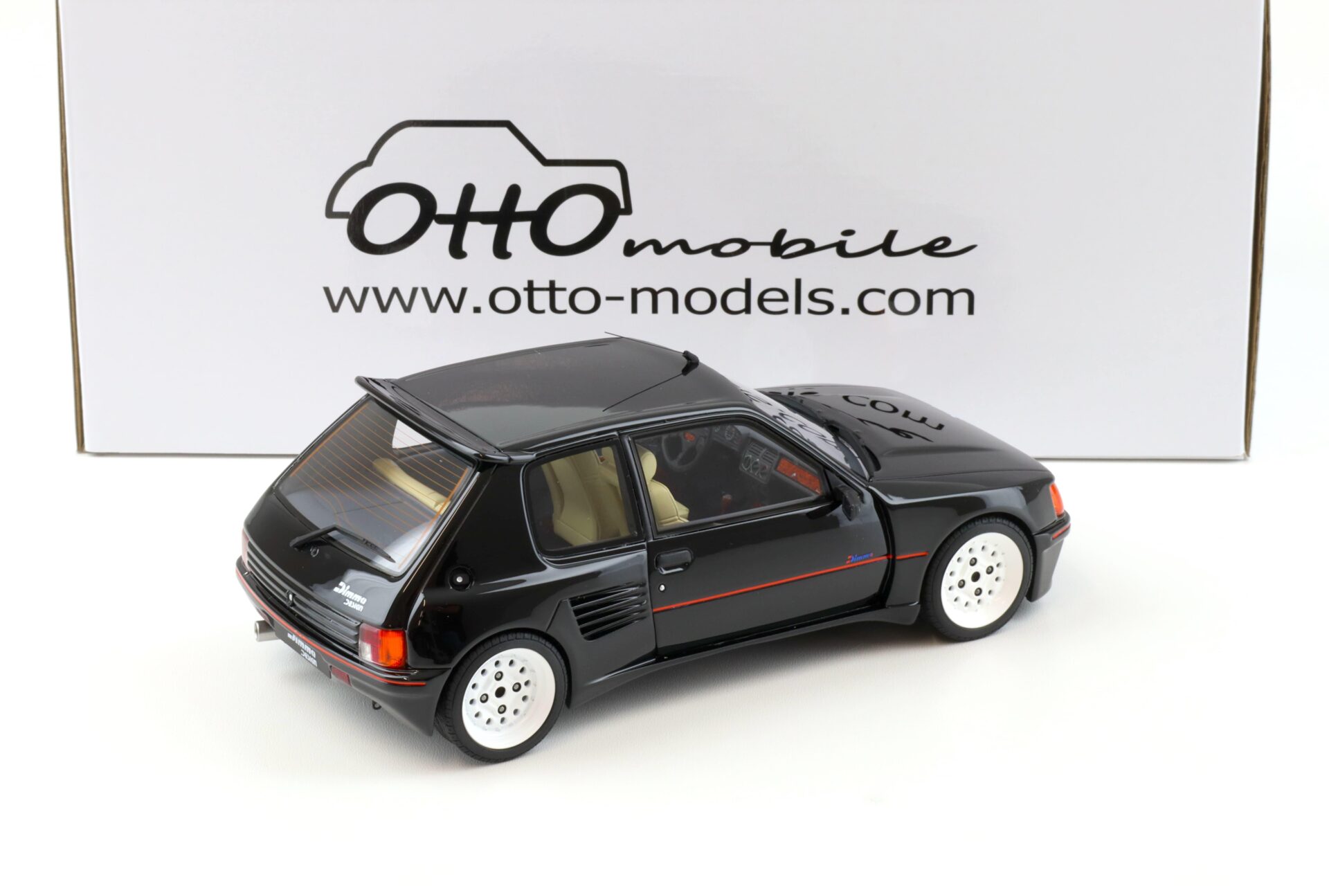 1:18 OTTO mobile OT901 Peugeot 205 Dimma black/ white wheels 1989