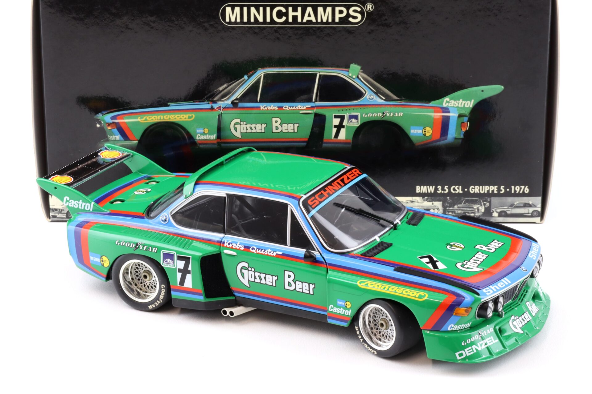 1:18 Minichamps BMW 3.5 CSL Gr.5 GÖSSER Krebs/ Quester 1000km Nürburgring 1976