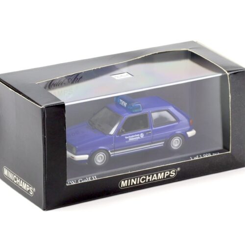 1:43 Minichamps VW Golf 2 THW Hamburg Mitte blue 1985