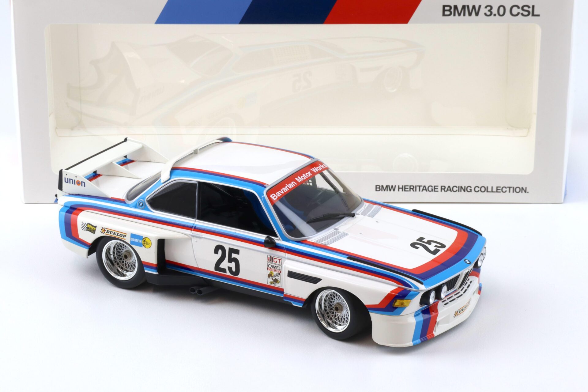 1:18 Minichamps BMW 3.0 CSL #25 Stuck IMSA Series 1975 Heritage DEALER VERSION