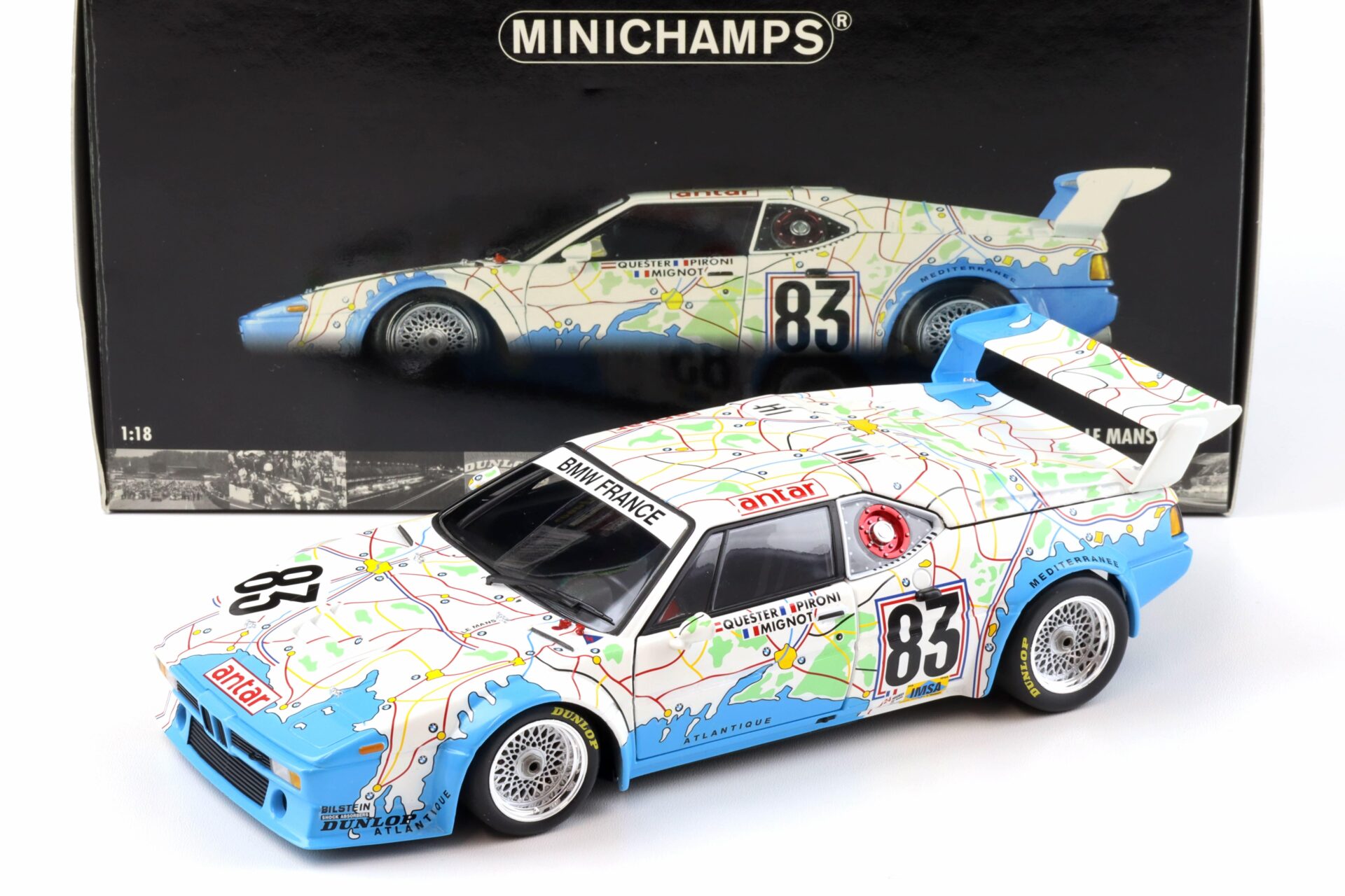 ID 92817 orig.jpg 1:18 Minichamps BMW M1 Procar Pironi/ Quester 24h Le Mans 1980 Carte de France