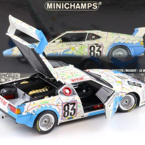 1:18 Minichamps BMW M1 Procar Pironi/ Quester 24h Le Mans 1980 Carte de France