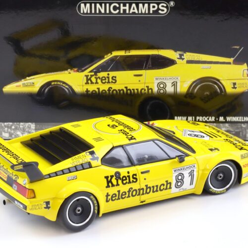 1:18 Minichamps BMW M1 Procar Kreistelefonbuch #81 M.Winkelhock 1979