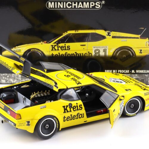 1:18 Minichamps BMW M1 Procar Kreistelefonbuch #81 M.Winkelhock 1979