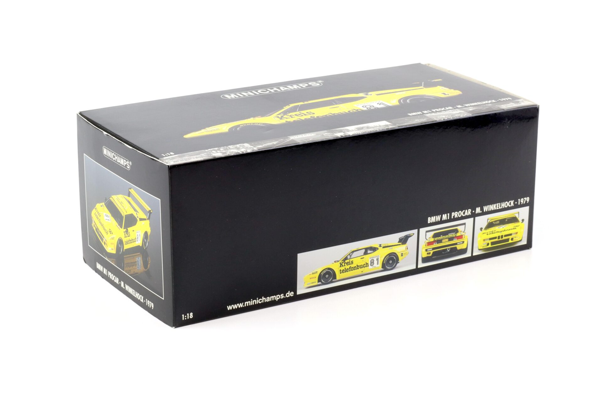 1:18 Minichamps BMW M1 Procar Kreistelefonbuch #81 M.Winkelhock 1979