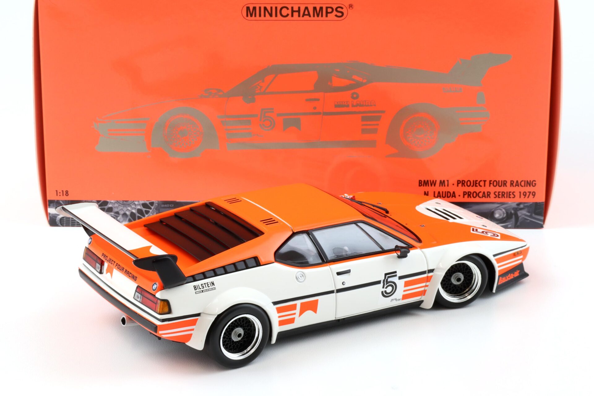 1:18 Minichamps BMW M1 Procar Project Four Racing #5 N.Lauda Procar Series 1979