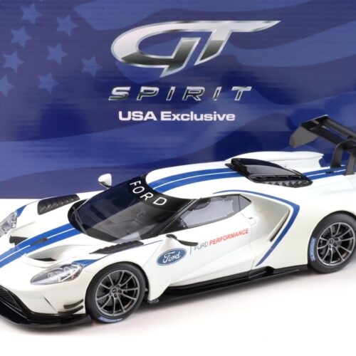 1:18 GT Spirit ACME US040 Ford GT MKII with Spoiler Frozen white/ blue stripes