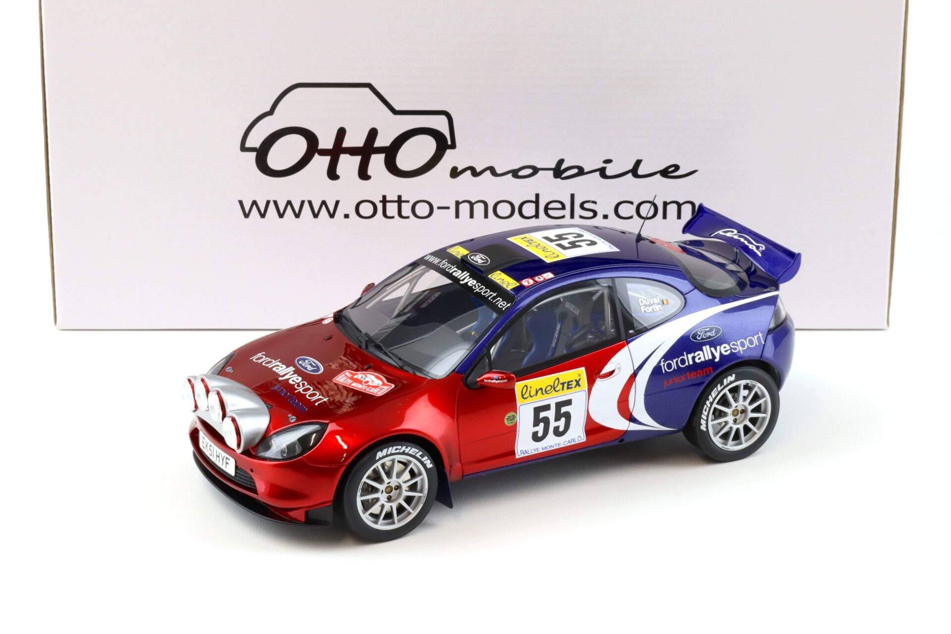 1:18 OTTO mobile OT456 Ford Puma Super 1600 Rallye Monte Carlo 2002 Duval