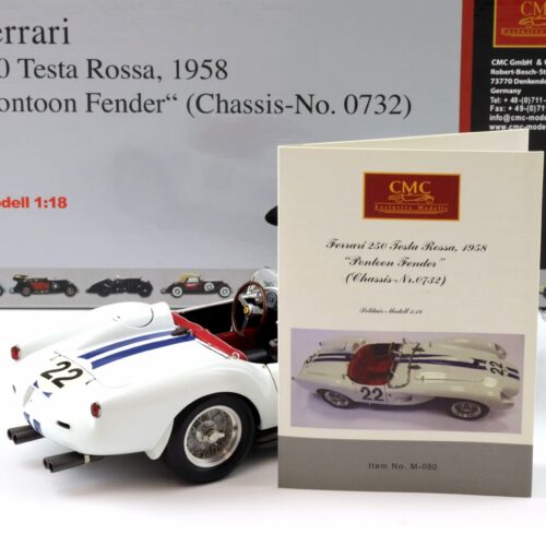 1:18 CMC Ferrari 250 Testa Rossa 1958 Pontoon Fender #22 white M-080