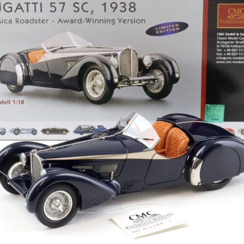 1:18 CMC Bugatti 57 SC Corsica Roadster 1938 blue CONCOURS D'ELEGANCE M-136