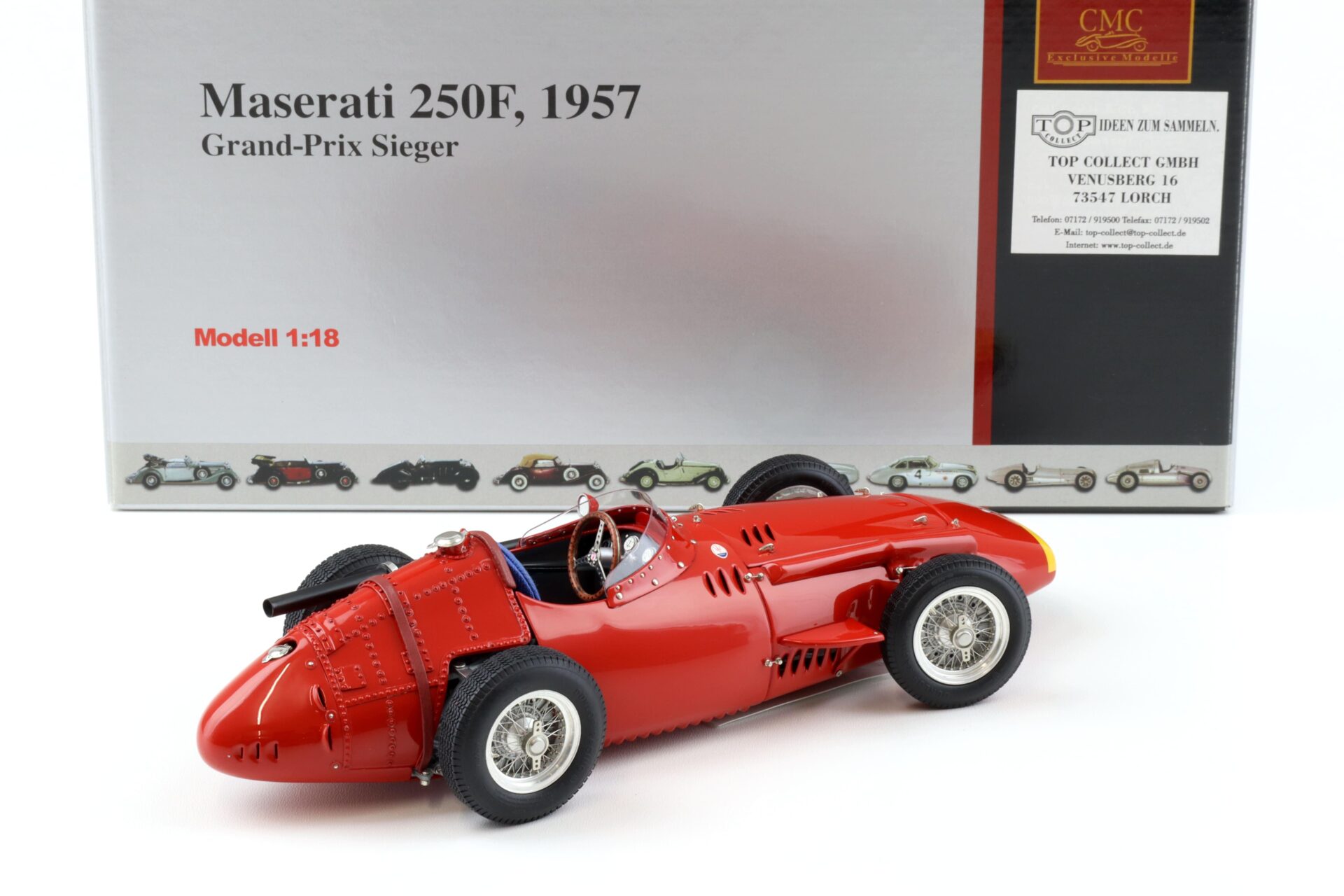 1:18 CMC Maserati 250F Grand-Prix GP Winner 1957 red M-051