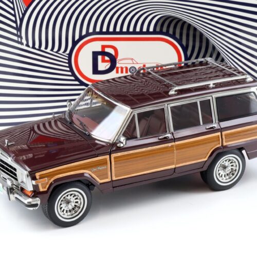 1:18 DD-Models Jeep Grand Wagoneer 1991 Black cherry dark red/ wood DO00110