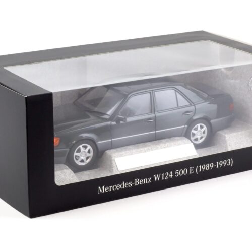 1:18 Norev Mercedes 500 E W124 5.0 V8 Limousine blue-black met. DEALER VERSION - Image 7