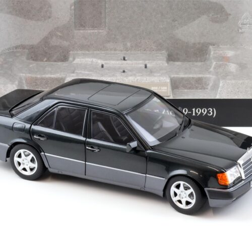 1:18 Norev Mercedes 500 E W124 5.0 V8 Limousine blue-black met. DEALER VERSION - Image 2
