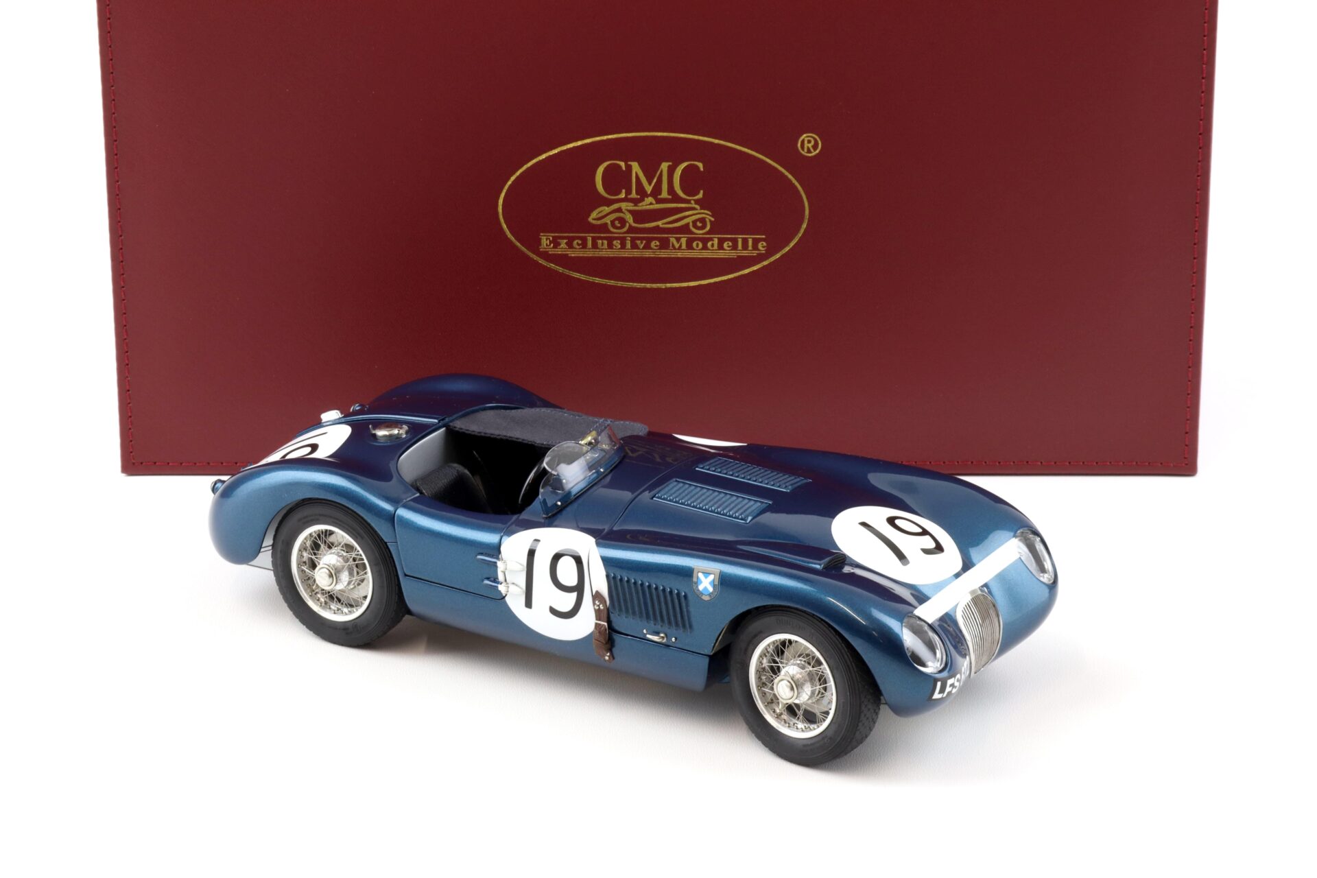 1:18 CMC Jaguar C-Type Goodwood Members Meeting 1954 Jimmy Stewart #19 M-192