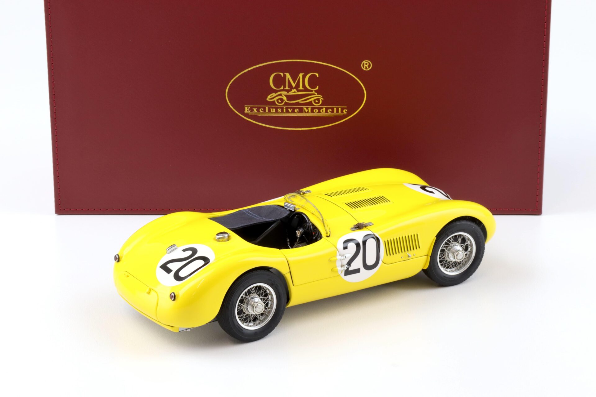 1:18 CMC Jaguar C-Type 24h France 1953 Roger Laurent/ Charles de Tornaco #20 M-194
