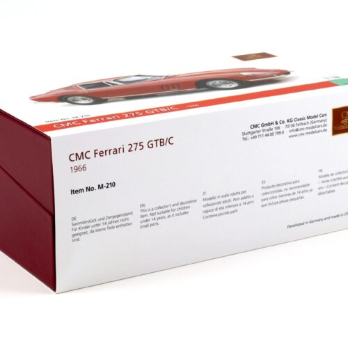1:18 CMC Ferrari 275 GTB/C Coupe 1966 red M-210