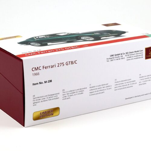 1:18 CMC Ferrari 275 GTB/C Coupe 1966 Verde Pino metallic M-238 - Limited 1000 pcs.