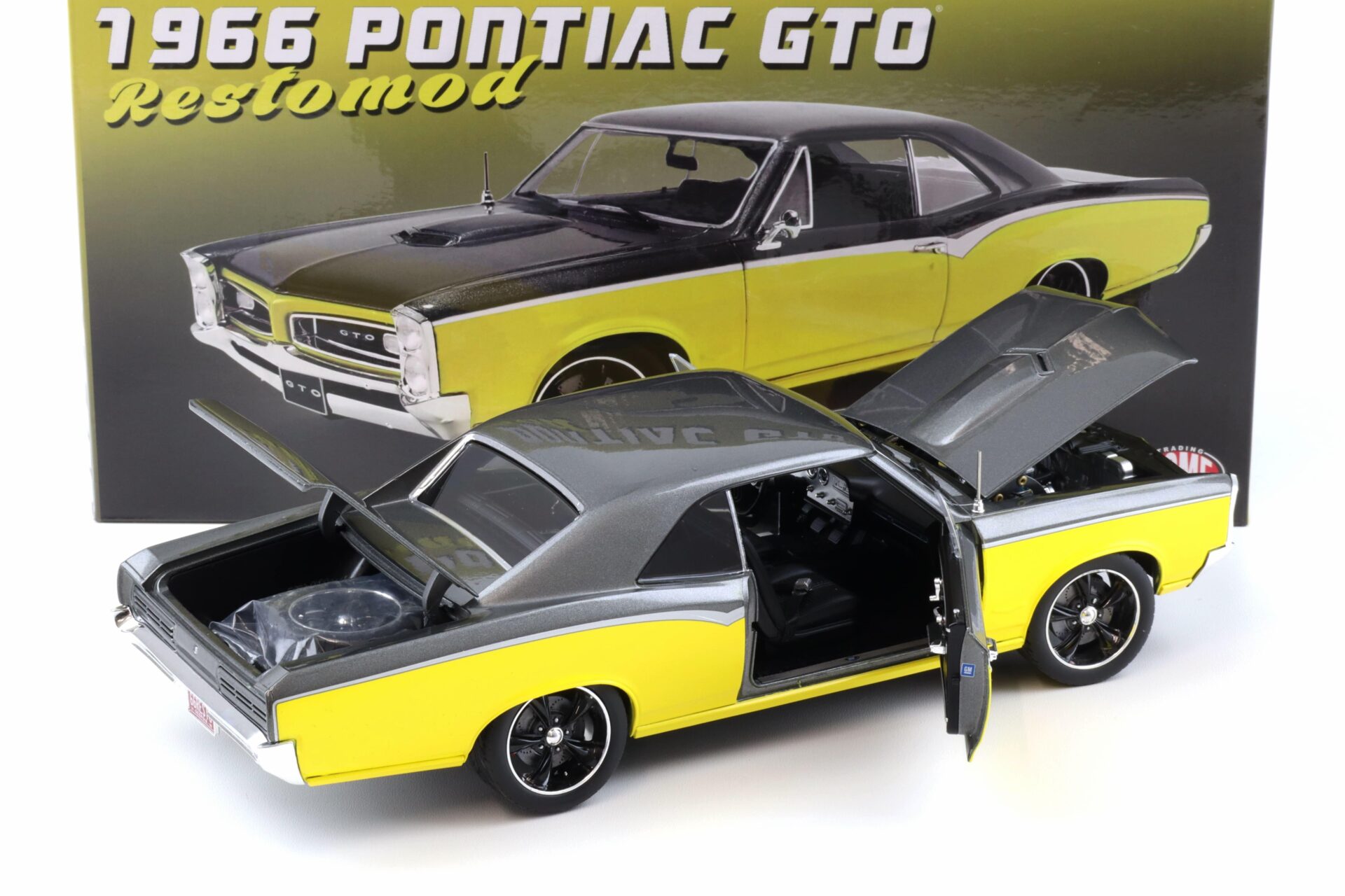 1:18 ACME 1966 Pontiac GTO Restomod yellow/ grey metallic A1801219