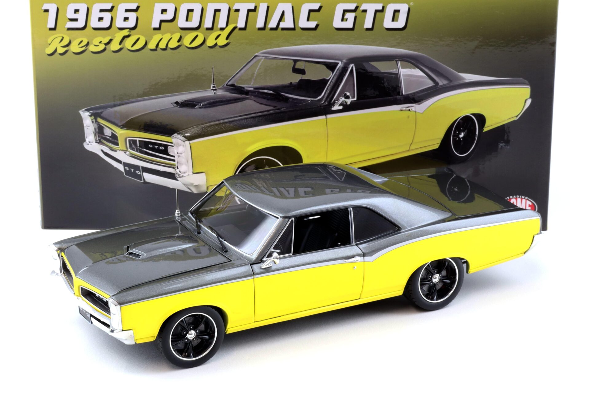 1:18 ACME 1966 Pontiac GTO Restomod yellow/ grey metallic A1801219