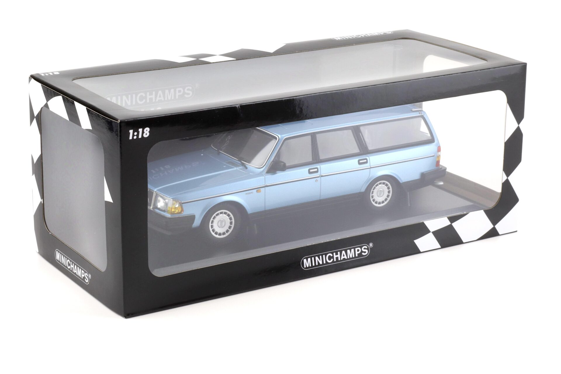 1:18 Minichamps Volvo 240 GL Break Estate 1986 blue metallic