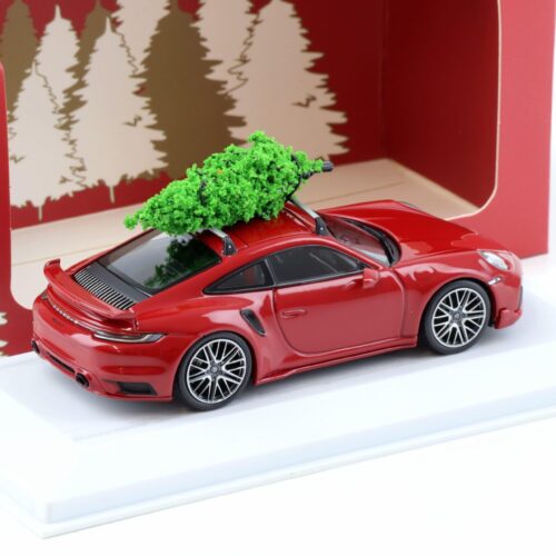 1:43 Minichamps Porsche 911 992 Turbo S Weihnachten 2024 Karmin red WAP DEALER