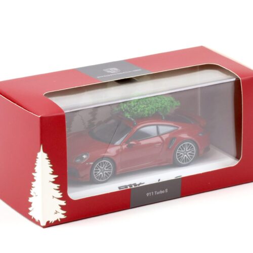 1:43 Minichamps Porsche 911 992 Turbo S Weihnachten 2024 Karmin red WAP DEALER