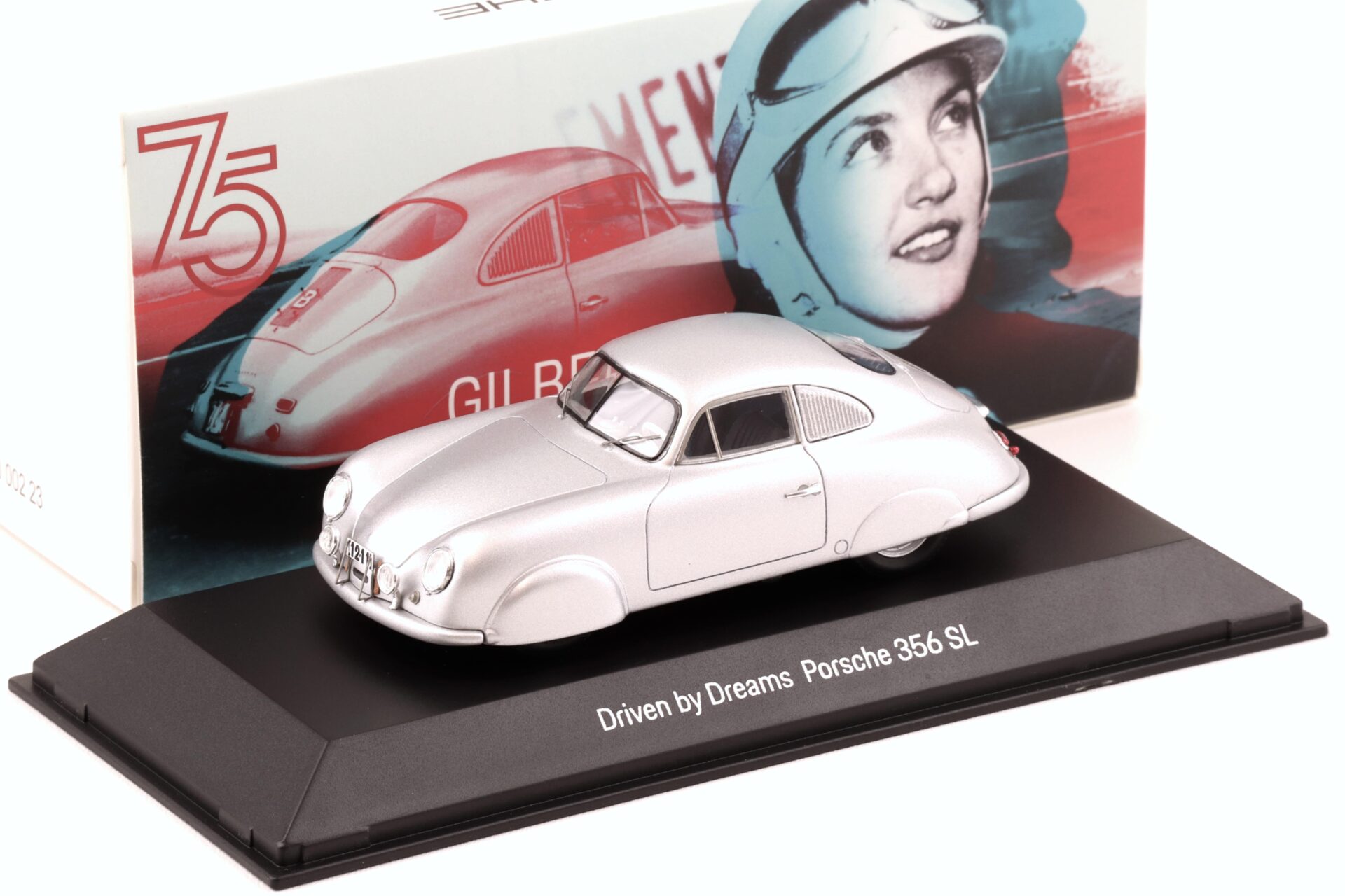 1:43 Spark Porsche 356 SL Coupe silver Gilberte Thirion MAP Porsche Museum
