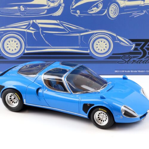 1:18 Laudoracing-Model Alfa Romeo 33 Coupe Stradale D Version Blue Telaio
