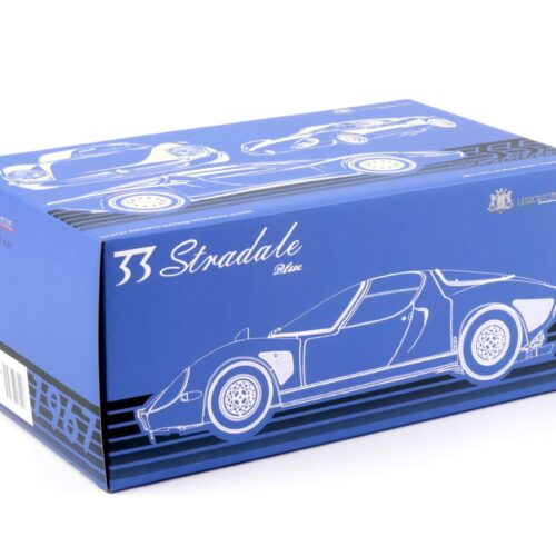 1:18 Laudoracing-Model Alfa Romeo 33 Coupe Stradale D Version Blue Telaio