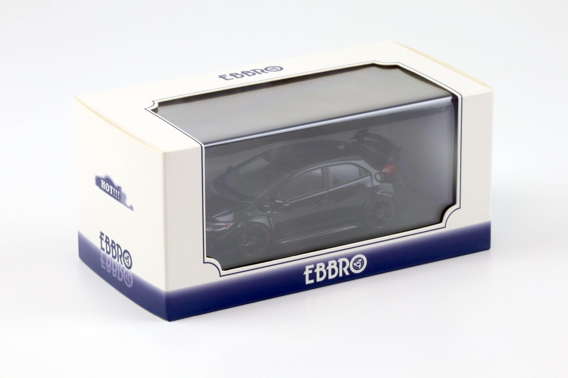 1:43 Ebbro Honda Civic Type R 2015 UK License Plate Crystal black pearl