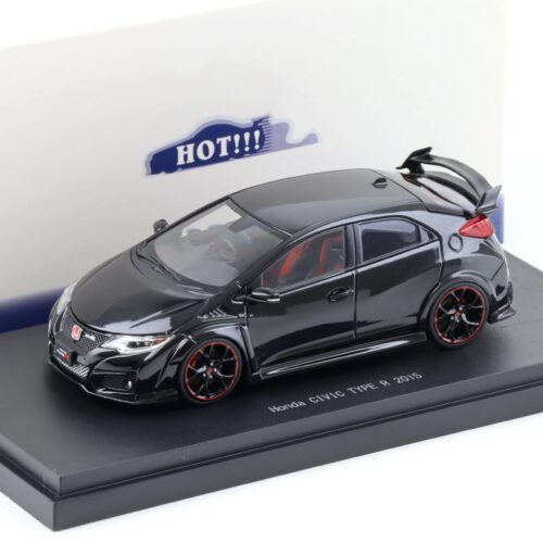 1:43 Ebbro Honda Civic Type R 2015 Japanese License Plate Crystal black pearl