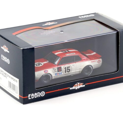 1:43 Ebbro Nissan Skyline GT-R KPGC10 Racing 1972 Kurosawa #15 red/white