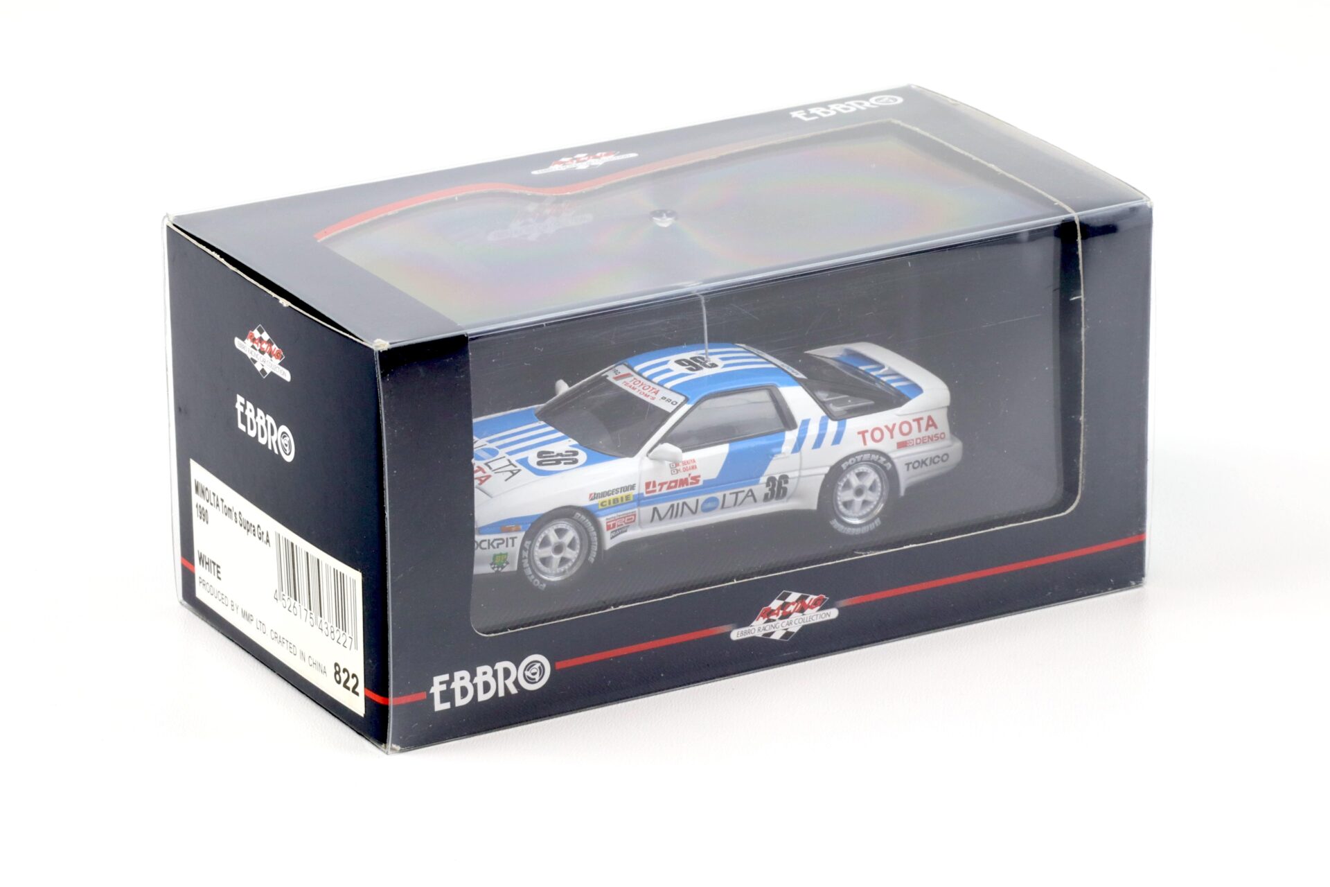 1:43 Ebbro 1990 Toyota Supra MINOLTA Tom´s Supra Gr.A 1990 Sekiya/Ogawa #36