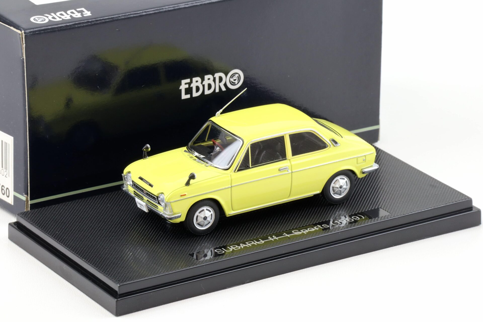 1:43 Ebbro Subaru FF-1 Sports Sedan 2-door 1969 yellow