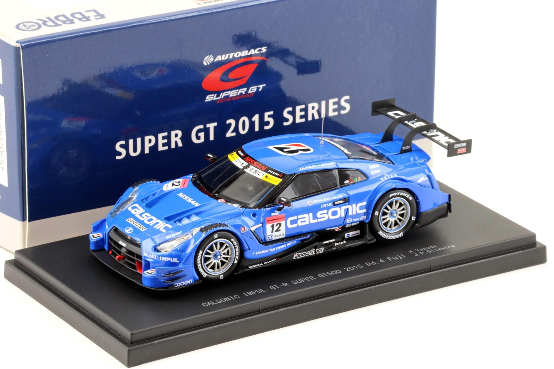 1:43 Ebbro Nissan GT-R Super GT500 Rd.4 Fuji 2015 Calsonic Impuls #12 Yasuda
