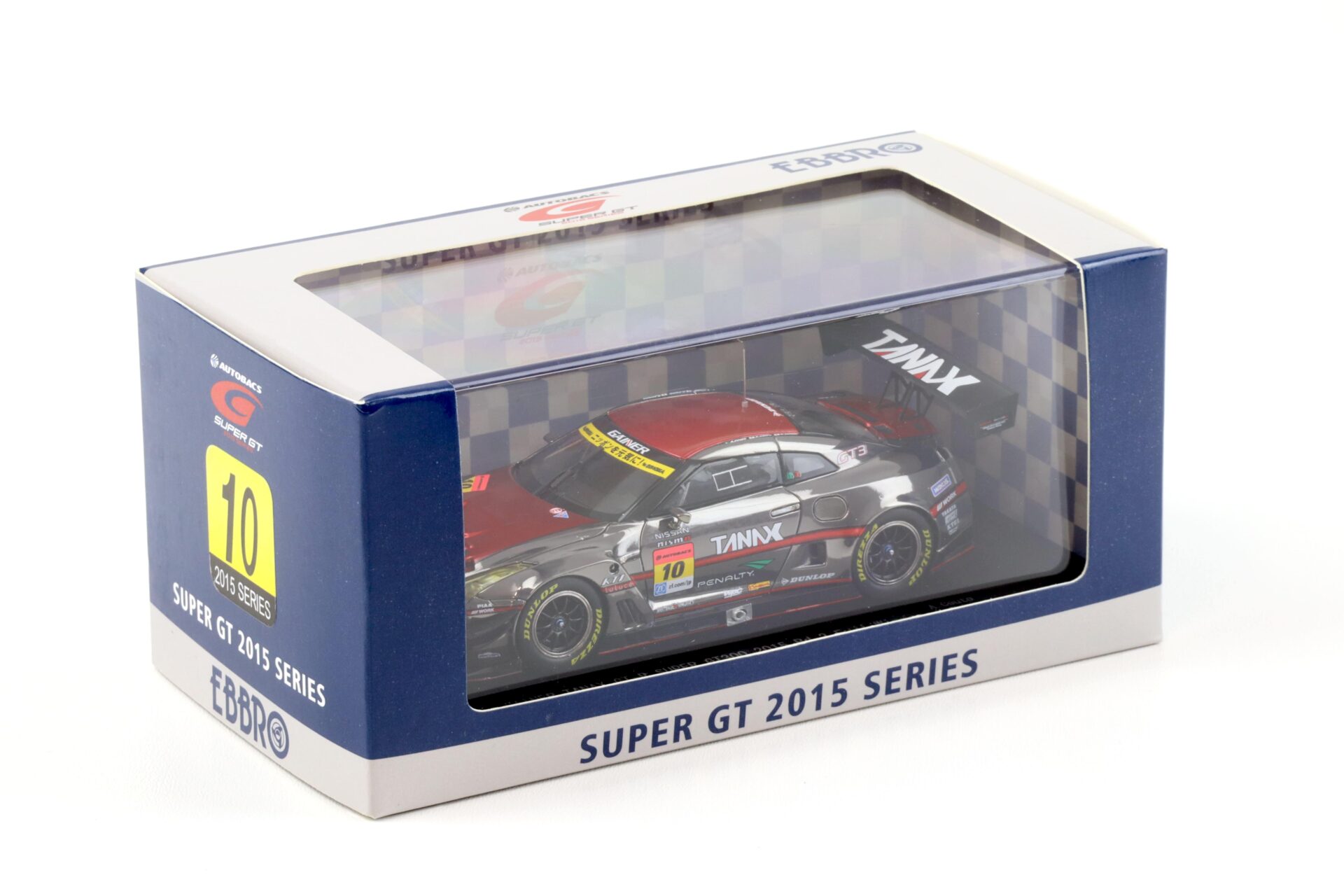 1:43 Ebbro Nissan GT-R R35 Super GT300 Rd.2 Fuji Winner 2015 GAINER TANAX #10
