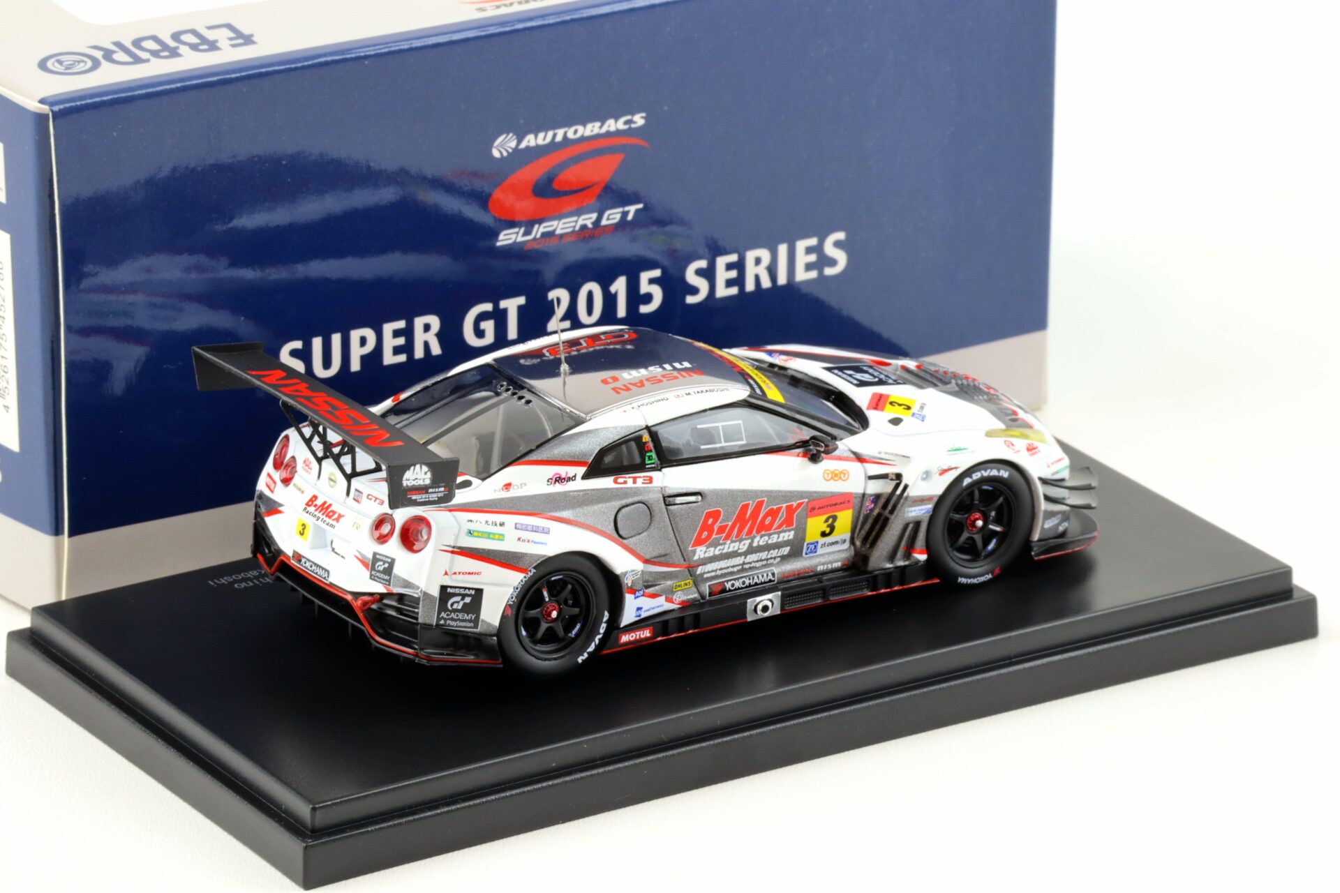 1:43 Ebbro Nissan GT-R R35 Super GT300 Rd.3 Thailand Winner 2015 B-MAX NDDP #3