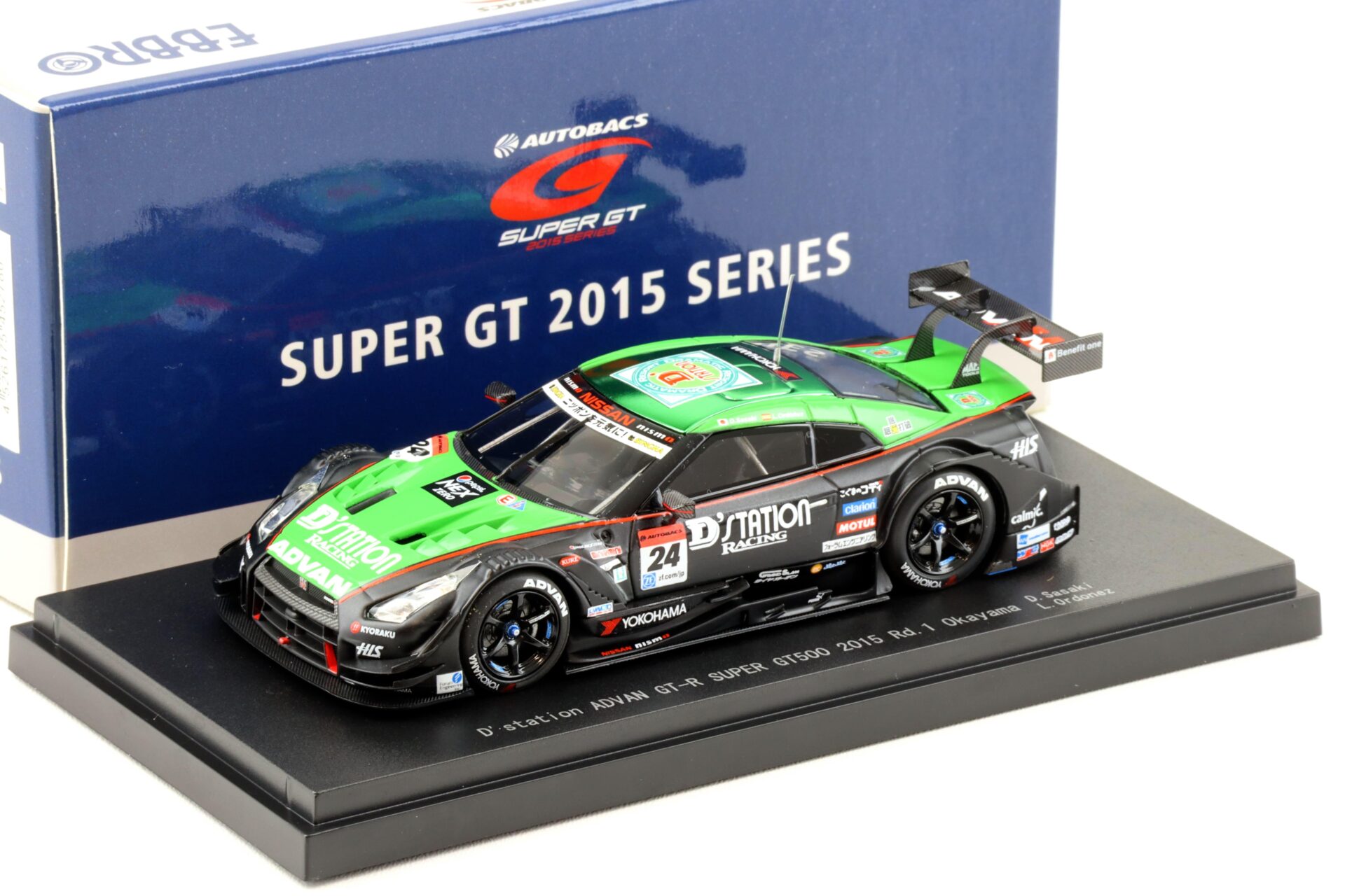 1:43 Ebbro Nissan GT-R Super GT500 Rd.1 Okayama 2015 D´station ADVAN #24