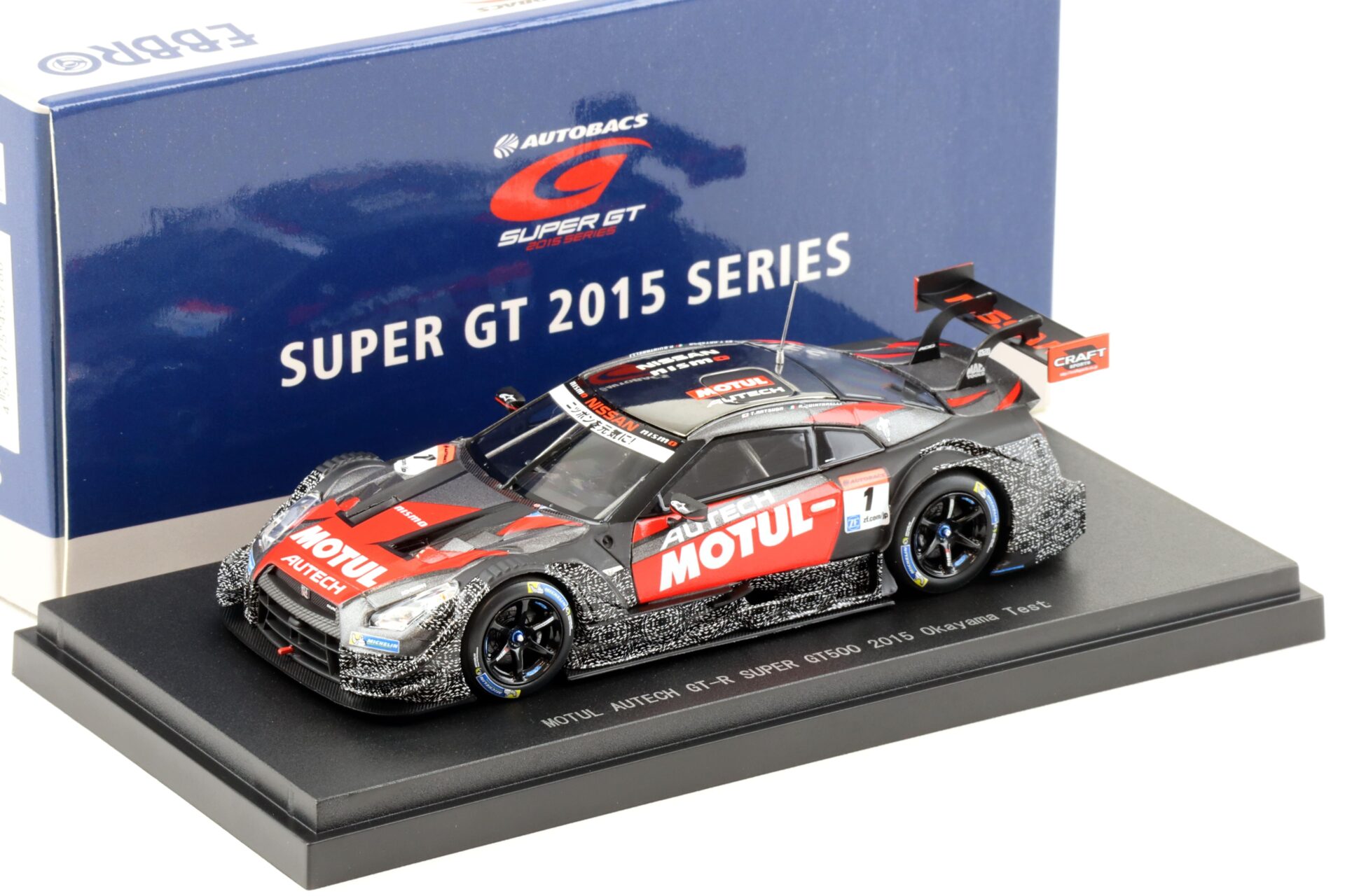 1:43 Ebbro Nissan GT-R Super GT500 Okayama Test 2015 MOTUL AUTECH #1