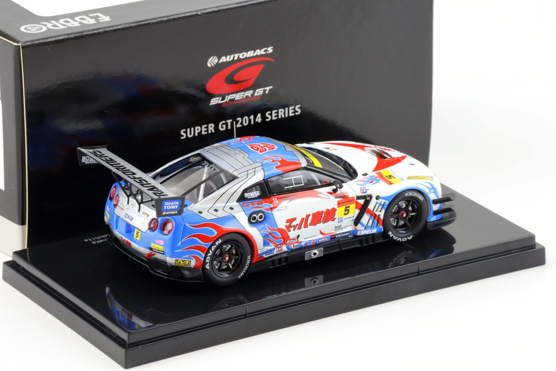 1:43 Ebbro Nissan GT-R R35 Super GT300 MACH SYAKEN 2014 with Transformers