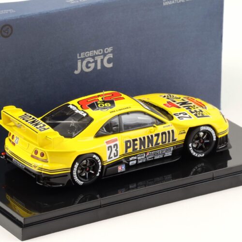 1:43 Ebbro Nissan Skyline R33 PENNZOIL NISMO GT-R JGTC 1998 HDF #23 yellow